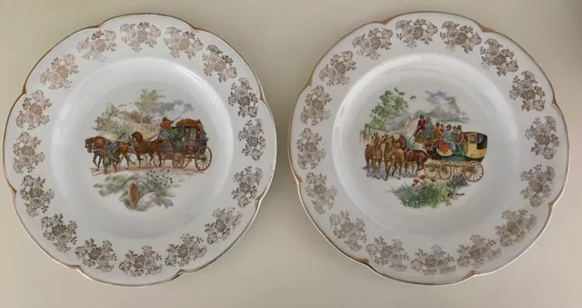 Wood & Sons Ironside Ascot Alpine White Decorative Plates x 2