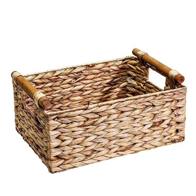 KOTARBAU® Cesto Vimini Cesta Porta Legna Camino 60 x 50 cm Colore Naturale Cestino in Vimini con Manico Cesta Legna Rustico Robusto per Interni
