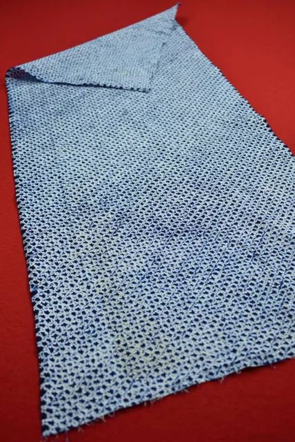 Vintage Japanese Fabric Cotton Antique Boro Indigo Blue SHIBORI 34.3"/MM27/50