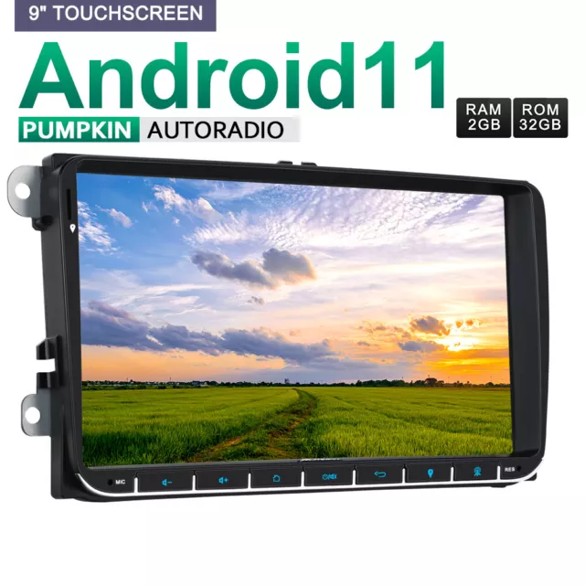 Pumpkin 9" Android 11 Autoradio GPS Navi DAB+ 32GB für VW Golf 5 6 Passat Touran