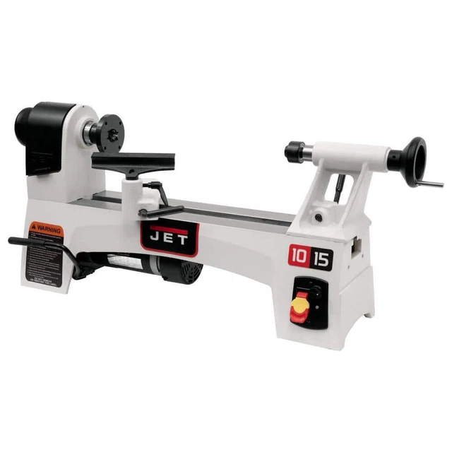 Jet Lathe 1/2Hp 115V 15"Hx35"Wx18"D Wood Lathe+Variable Speed+PositiveStop White