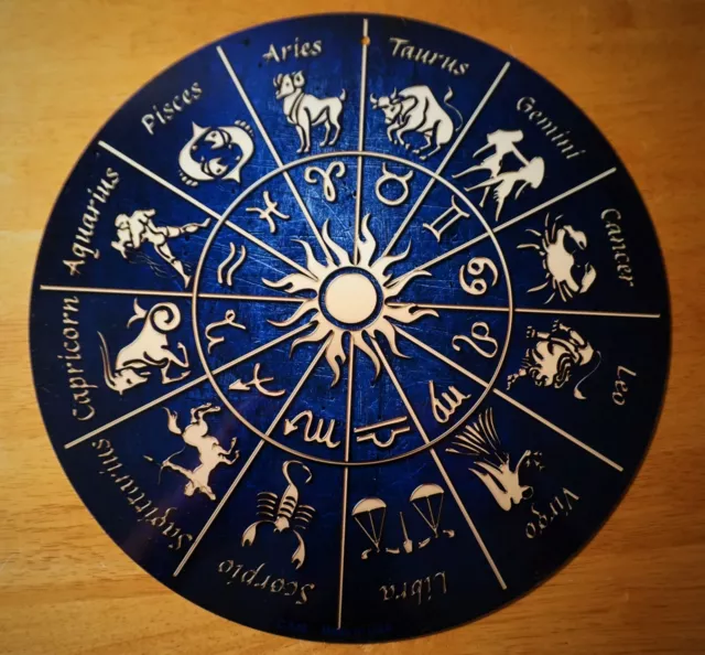 ZODIAC SYMBOLS ASTROLOGY Signs Astrological Chart Sun Astrologist Decor ...