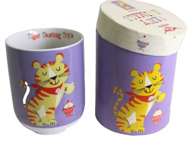 Kids Cup Magpie Party Animal Tiger Tasting Trifle Mug New 3.5" Tall Dish