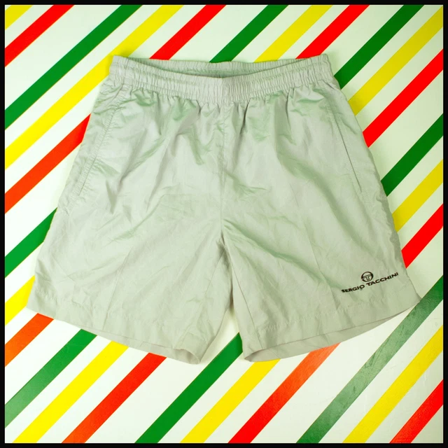 PANTALONCINI SPORTIVI SERGIO TACCHINI azzurri chiari/grigi taglia uk 30-32/medium 618 B