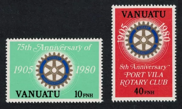 Vanuatu 75° anniversario del Rotary Intl 2v 1980 nuovo di zecca sg#300-3010e