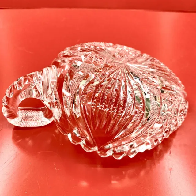 American Brilliant Cut Glass ABP Crystal Nut Candy Bowl Dish Libbey Thumb 9