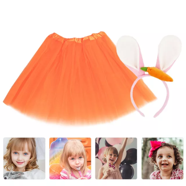 Easter Suit Plush Fabrics Child Layered Tutu Skirt for Girls