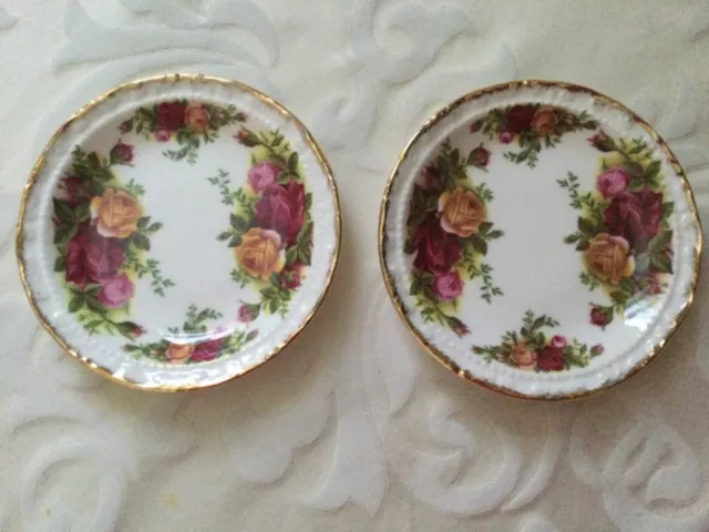 Royal Albert Old Country Roses Pin/Sweet/Butter Dishes X 2