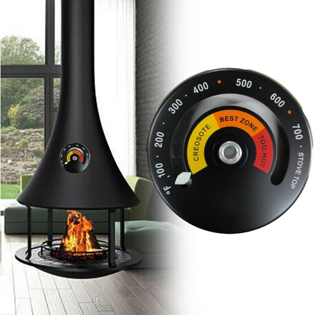 Garosa Thermomètre électromagnétique Compteur de Température d'Eau 52mm Thermomètre de Moteur de