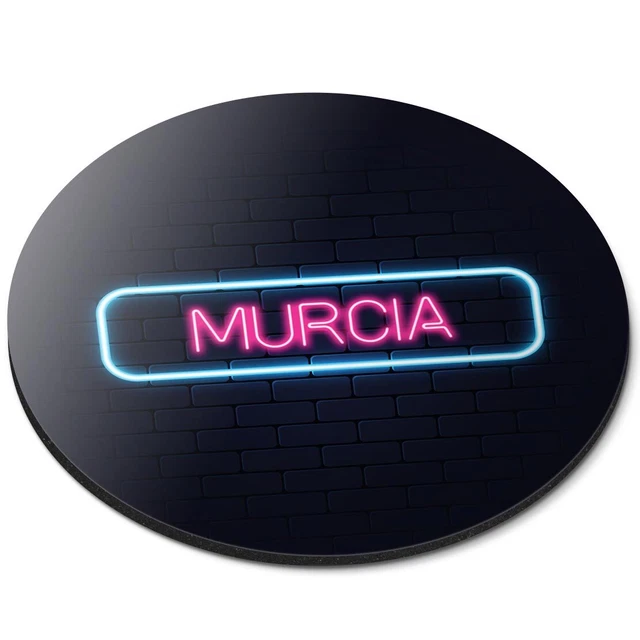 Round Mouse Mat Neon Sign Design Murcia City Spain #350057