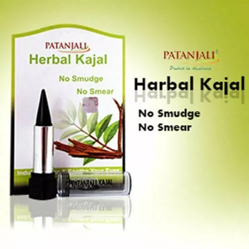 1x Patanjali Herbal Kajal Natural-Eyeliner-Eye-Makeup 3 Gm Kajal Kohl Eye-liner