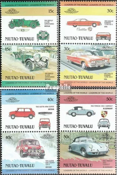 Tuvalu-Niutao 1-8 Coppie (completa edizione) MNH 1984 Cars