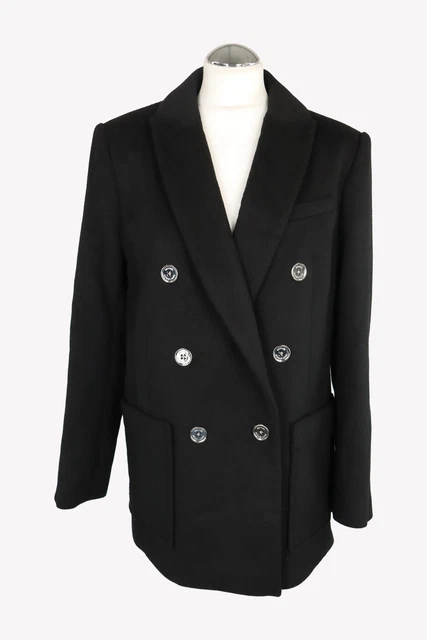 Michael Kors Donna Giacca Tgl 40 (L) Nero Nuovo Giacca Cappotto Mantella