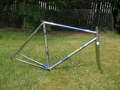 ROSSIN ICE Vintage Blu RECORD Frame & FORCHETTE 1980s 56.5cm C-T-C CAMPAGNOLO 