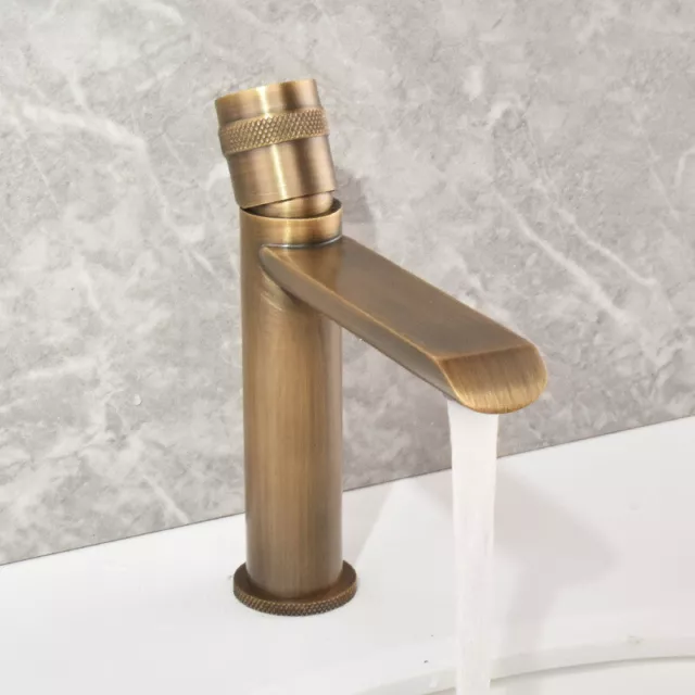 Bathroom Antique Bronze Finish Brass Basin Sink Faucet Single Handle Water Tap 3