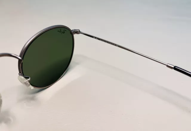 Ray-Ban RB3447 029 Round Sunglasses Green Lens/Matte Gunmetal Frames A26 3