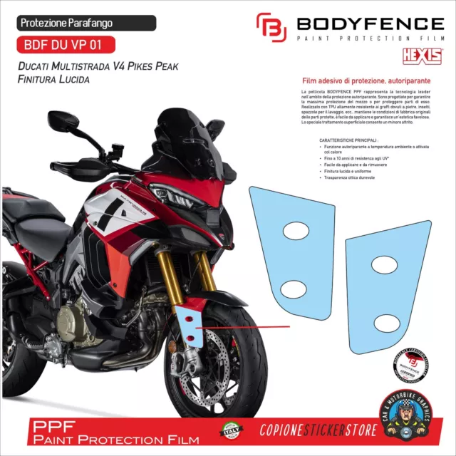 DUCATI Multistrada V4 Pikes Peak Anti-Scratch Wing Protection Ppf Bdf VP 01