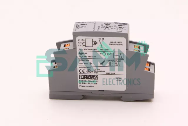 PHOENIX CONTACT 2903528 ; EMD-BL-PH-480-PT TEMPERATURE MONITORING RELAY Used