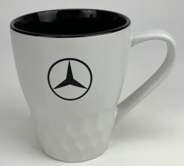 Mercedes Benz Golf Dimple Coffee White Ceramic Cup Mug 16 ounce