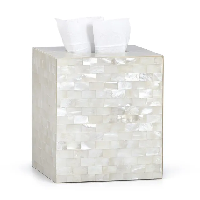 Mother of Pearl Tissue Box Holder, Bathroom Accessories Napkin Holder Decor Box