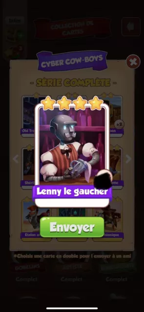 Carte Lenny Le Gaucher X5