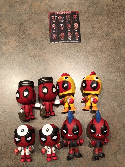 Funko Marvel, Deadpool, Mystery Mini's, Bobble Head, Lot Of 12