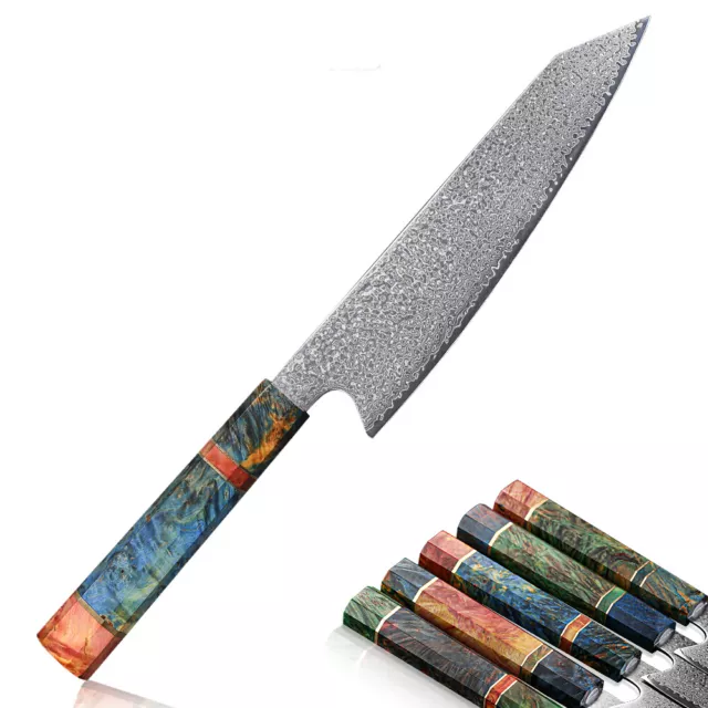 TURWHO 8in Chef Knife Japanese VG10 Damascus Steel Cooking Chief Gyuto Knife
