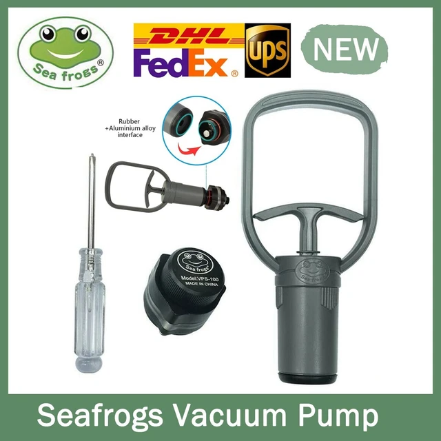 Sistema de verificación de fugas con bomba de vacío SeaFrogs VPS-100 para carcasa de cámara subacuática