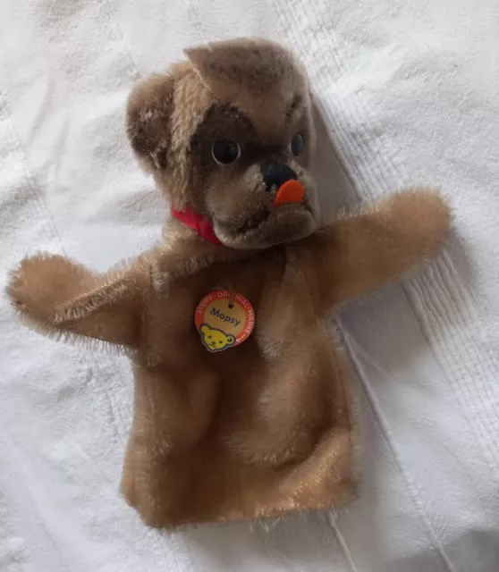 Vintage, für Kasperletheater: STEIFF Handpuppe Hund Mopsy