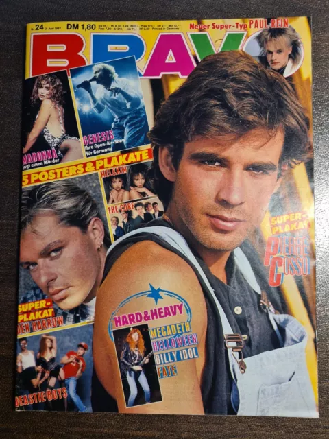BRAVO 24/1987 Heft Komplett -Pierre Cosso, Tom Cruise, Foreigner,Billy Idol-Top!