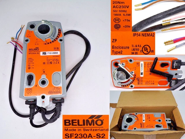 Belimo SF230A-S2 20Nm trasmissione di ritorno a molla, in IMBALLO ORIGINALE 17-1 #6543