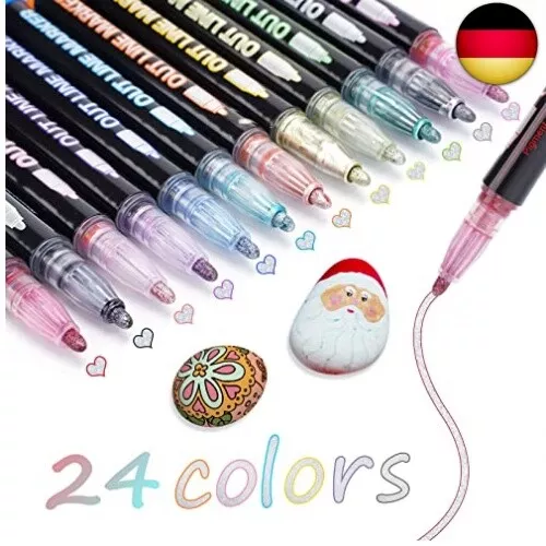 TEVILIK 24 Glitzerstifte Magische - Adventskalender Mädchen, Geschenke für M