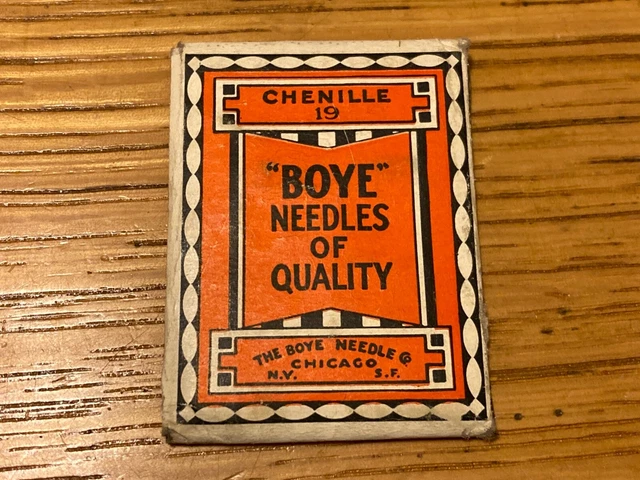 VTG Antique Package BOYE Chenille Quilting Sewing Machine Needles 19