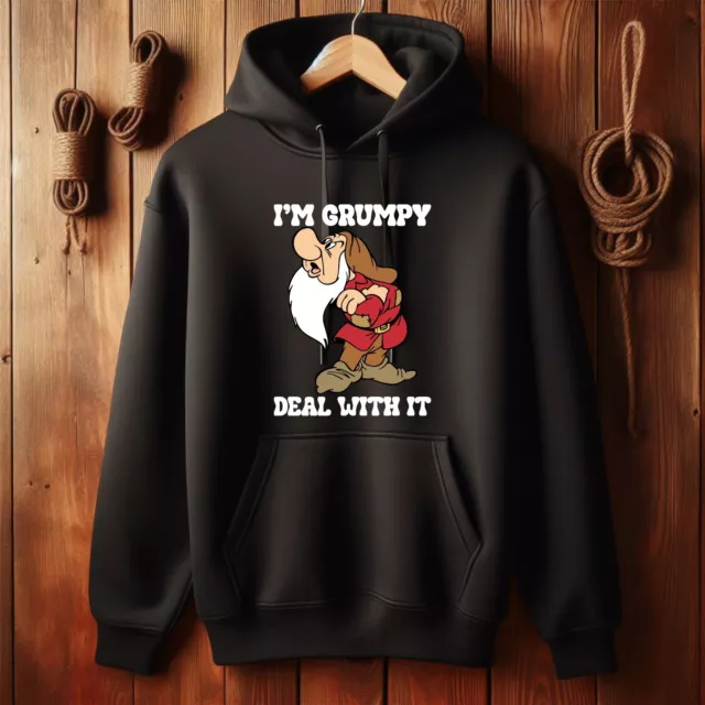 Grumpy Hoodie, Funny hoodie, Meme hoodie, Dwarf hoodie, Cartoon hood, gift top