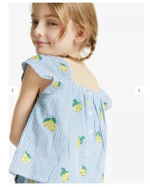 Short in cotone cool John Lewis da ragazza, tuta stampa limone - estate - 12 anni