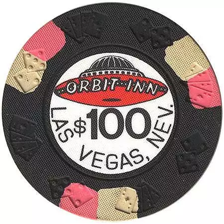 Orbit Inn Casino Las Vegas Nevada $100 Chip 1981