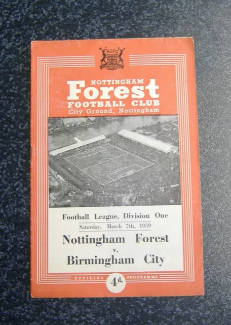 Nottingham Forest v Birmingham 1958/59