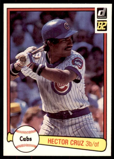 1982 Donruss Baseball Card Hector Cruz AA Chicago Cubs #57
