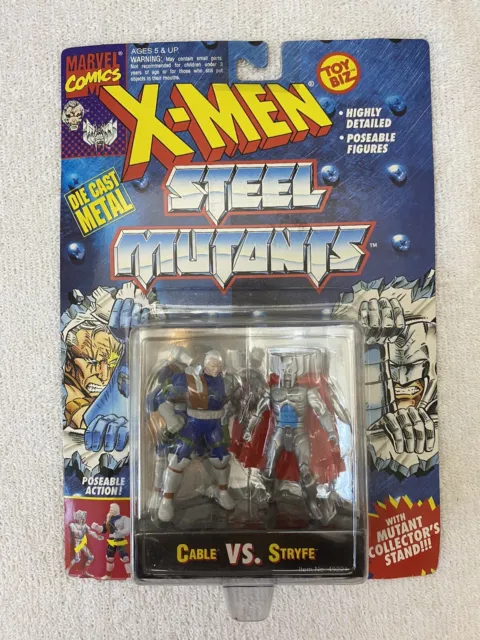 Sealed Moc Vtg 1994 Marvel X-Men Steel Mutants Cable Vs Stryfe Die Cast Figures