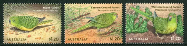 Australian Ground Parrots 2024 - Mnh Set Of Three (B282)
