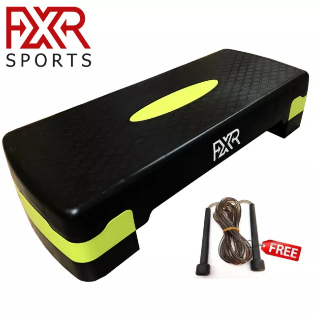 Fxr Sports Adjustable 2 Level Aerobic Stepper Step Fitness Training Yoga Gym