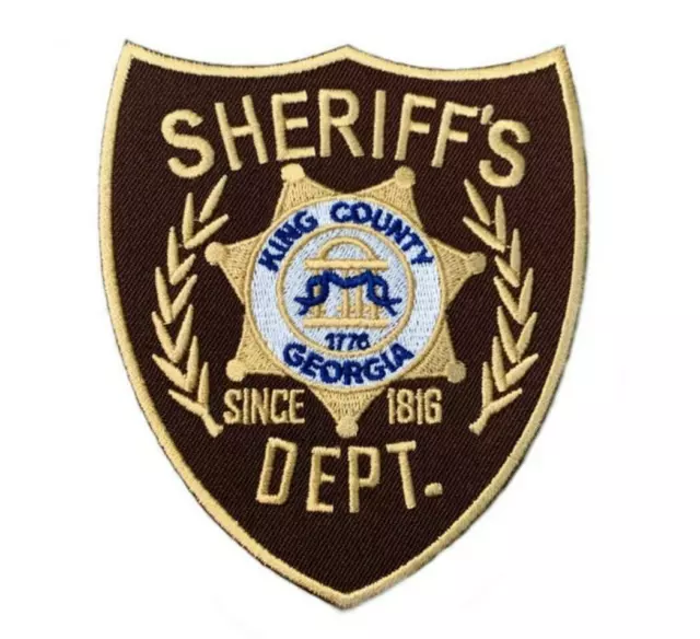The Walking Dead Sheriff's Dept Patch (4 Inch) Iron-on Badge King County Georgia