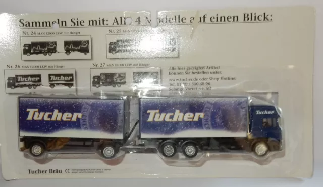 Grell Ho 1/87 Camion Remorque Truck Trailer Man F2000 Tucher Beer Biere In Box