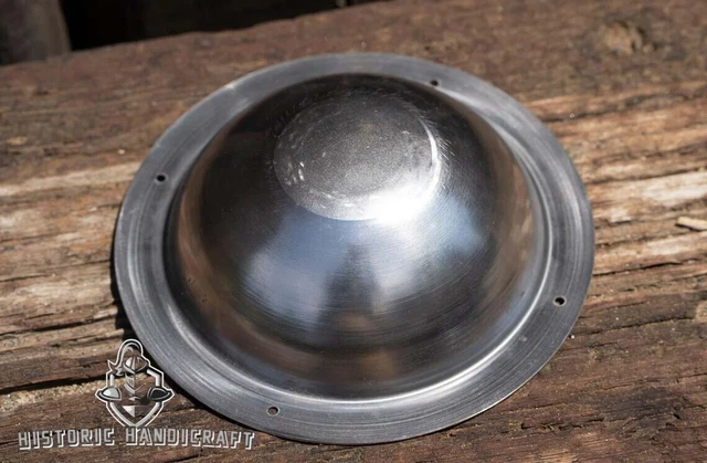 Hand Forged Shield Boss Combat Functional Shield 18GA Steel Umbo Shield Boss SCA