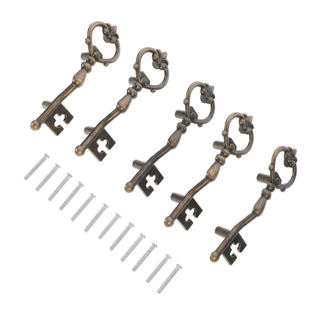 5 Pcs Decorative Pulls Knobs Door Handles Copper Drawer Chest Office Slider
