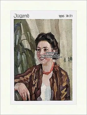 Titelseite der Nummer 21 von 1916 Leo Putz Frau Portrait Georg Hirth Jugend 4060