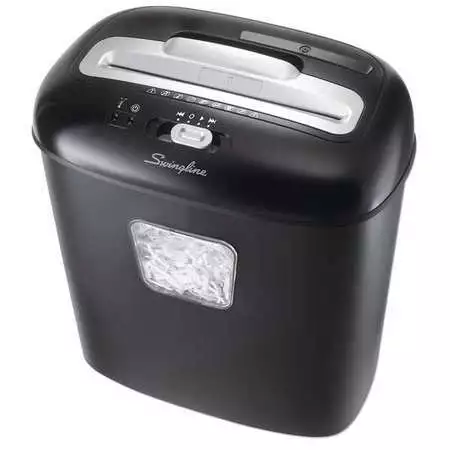 Swingline Gbc 1757393F Paper Shredder, Cross-Cut, 5 Gal., Blk/Slv, Duty: 4/40