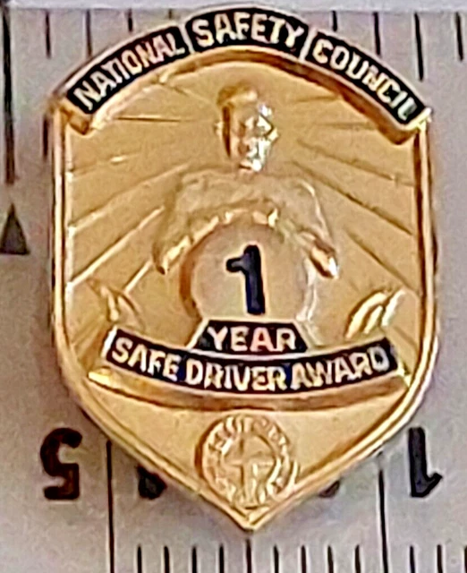 NATIONAL SAFETY COUNCIL 1 YEAR SAFE DRIVER AWARD Screwback Pin (052323