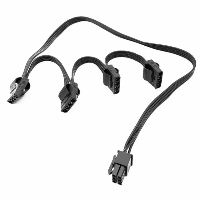 GPU PCIE 6 Pin To Molex 4 Pin CPU Hard Disk Power Cable For Corsair type 3 4 PSU
