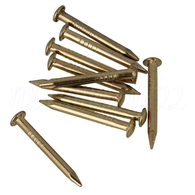 1.5cm Household Brass Round Head Tack Furniture Parts Set of 100 Brass